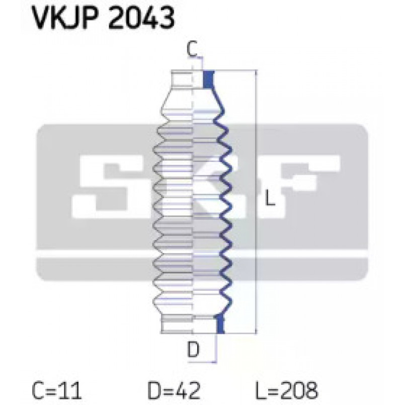 VKJP 2043 SKF - Пильовик привідного валу